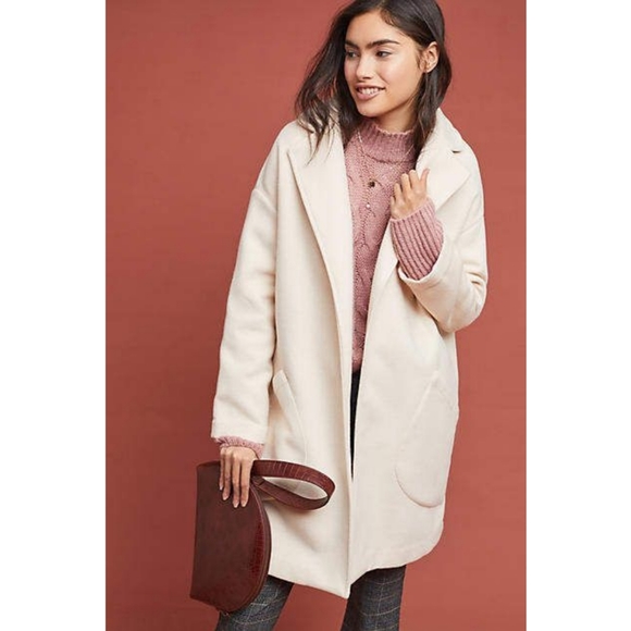 Anthropologie, Eva Franco Mountaintop Coat, Blush, Size L - Picture 4 of 4